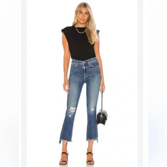 MOTHER Denim - MOTHER The Insider Crop Step Chew Jeans 25 Dancing On Coals